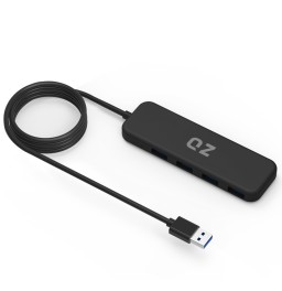 QZ USB3.1 4-Port Hub, 1m built-in cable, QZ-HB02