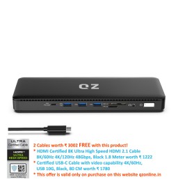 QZ USB-C Dock, 15 in 1 USB Type C Docking...