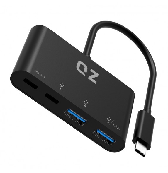 Buy QZ USB 3.1 Type C Hub, USB C Hub, Power Delivery PD3.0 100W  Pass-Through-Charge QZ-HB18